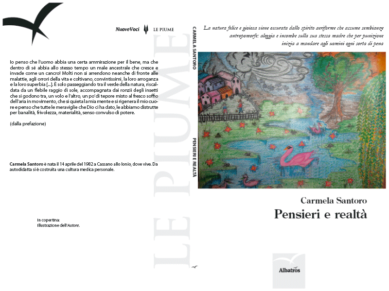 Corigliano In Vetrina - Libro "Pensieri e realtà" di Carmela Santoro - Editrice Albatros