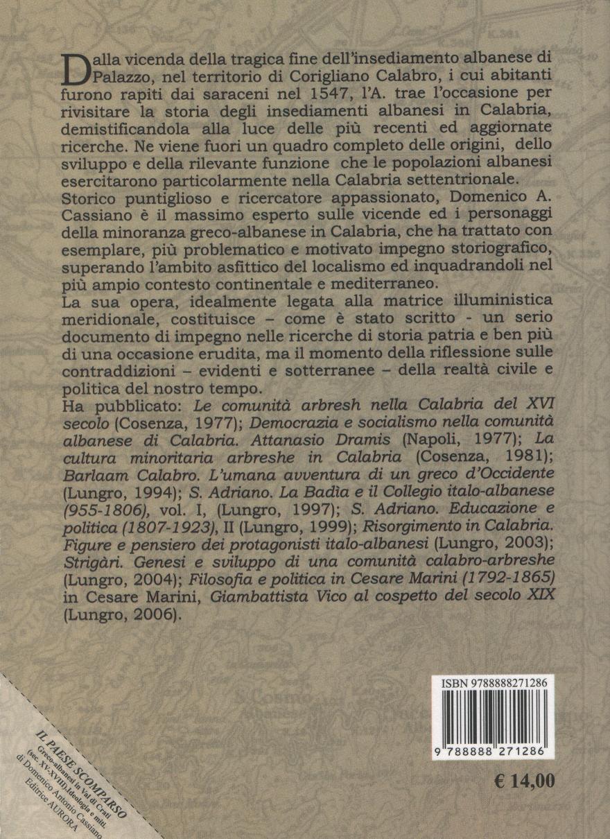 Libro "Il Paese Scomparso" di Domenico Antonio CASSIANO - Editrice AURORA